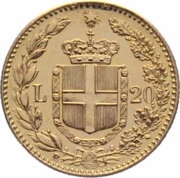 Italien 20 Lire 1882 R - Umberto I.